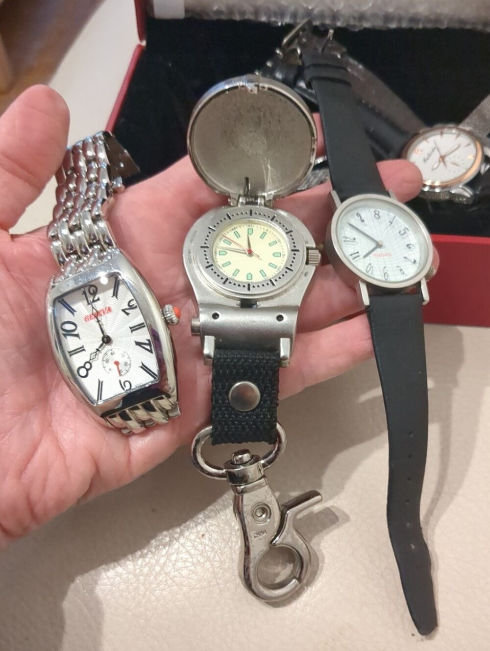 Vintage Watch Lot Parts Repair Estate Bundle Einstein Geneva Timex Collectible